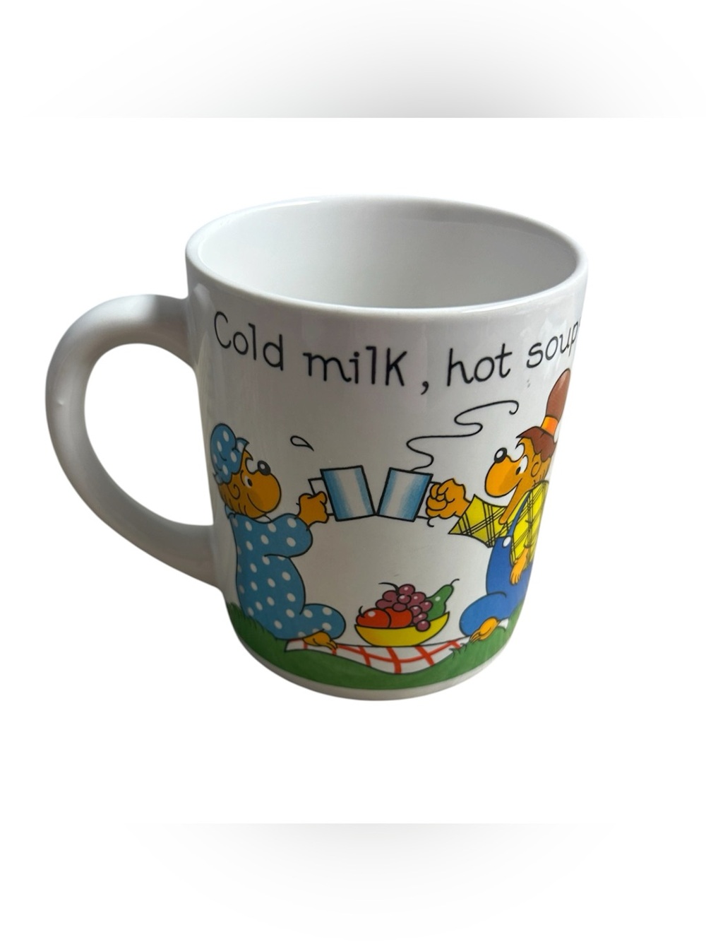 Vintage 1987 Graphic Cartoon The Berenstain Bears Mug Ceramic Coffee Mug 10oz